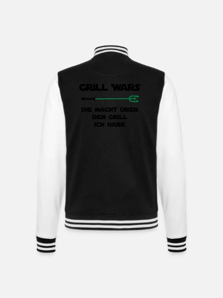 Grill wars Macht über de - College-Sweatjacke - Schwarz/Weiß