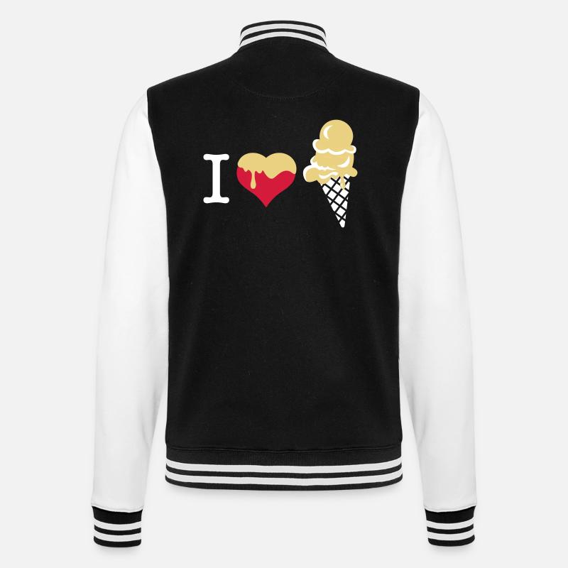 J'aime la crème glacée - Veste Teddy - noir/blanc