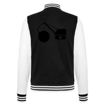 abrissbirne_1c - College-Sweatjacke - Schwarz/Weiß - Hinten - Marisol (170cm)