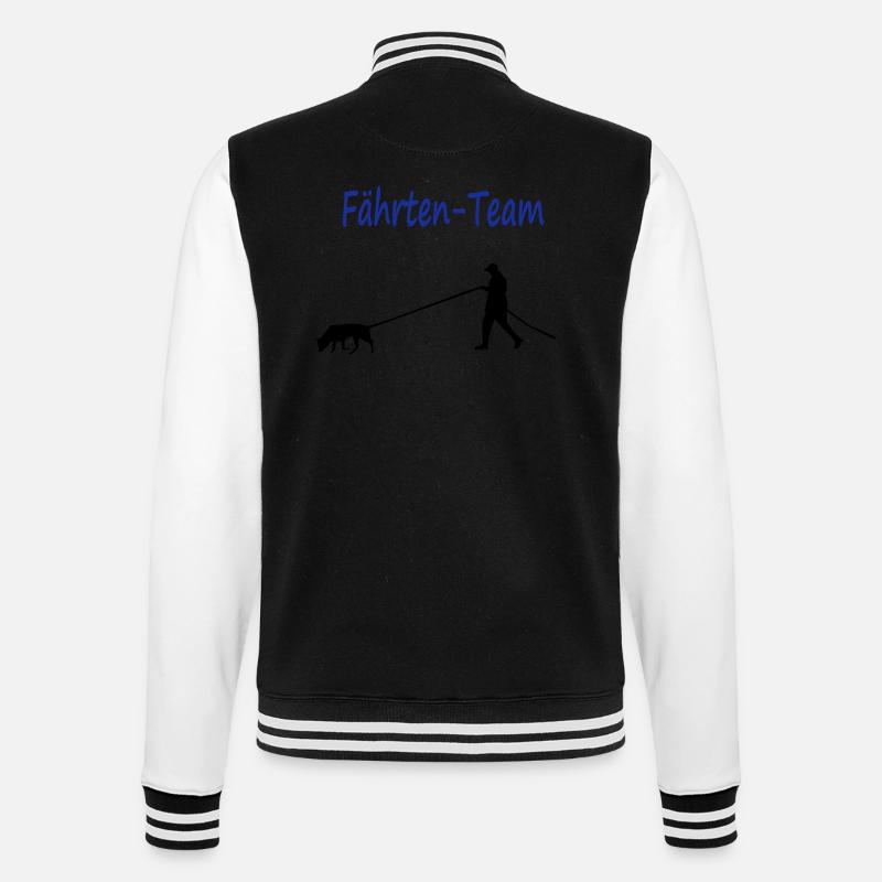 Faehrtenhund_cb - College-Sweatjacke - Schwarz/Weiß