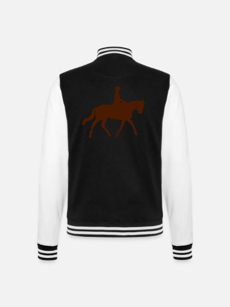 sport riding - College Sweat Jacket - black/white