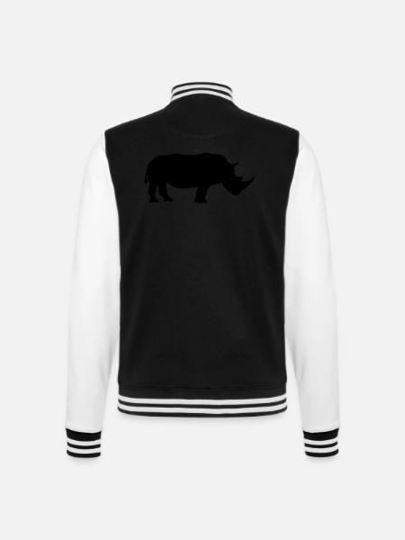 Nashorn - College-Sweatjacke - Schwarz/Weiß