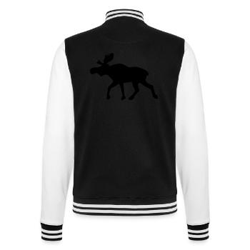 Elch - College-Sweatjacke - Schwarz/Weiß - Hinten - Marisol (170cm)