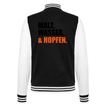 Bier - College-Sweatjacke - Schwarz/Weiß - Hinten - Marisol (170cm)