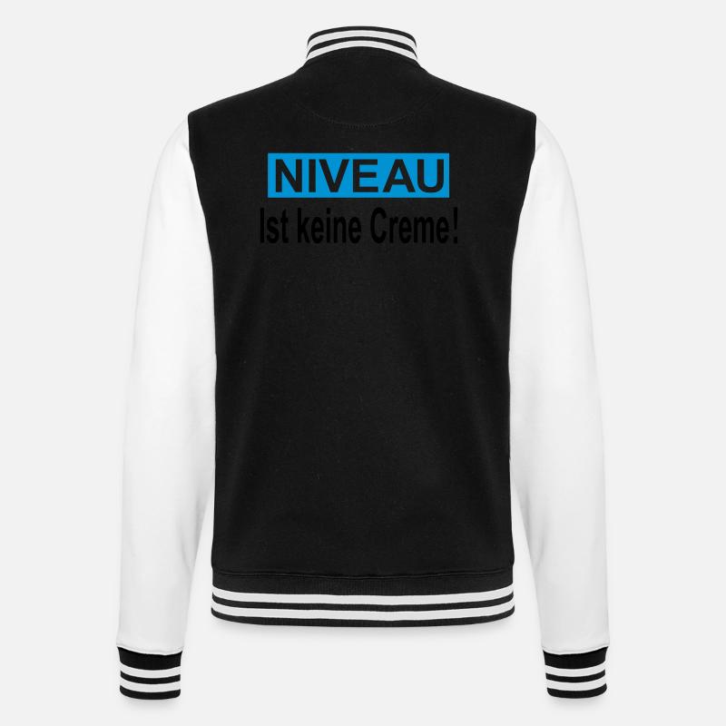 niveau - College-Sweatjacke - Schwarz/Weiß
