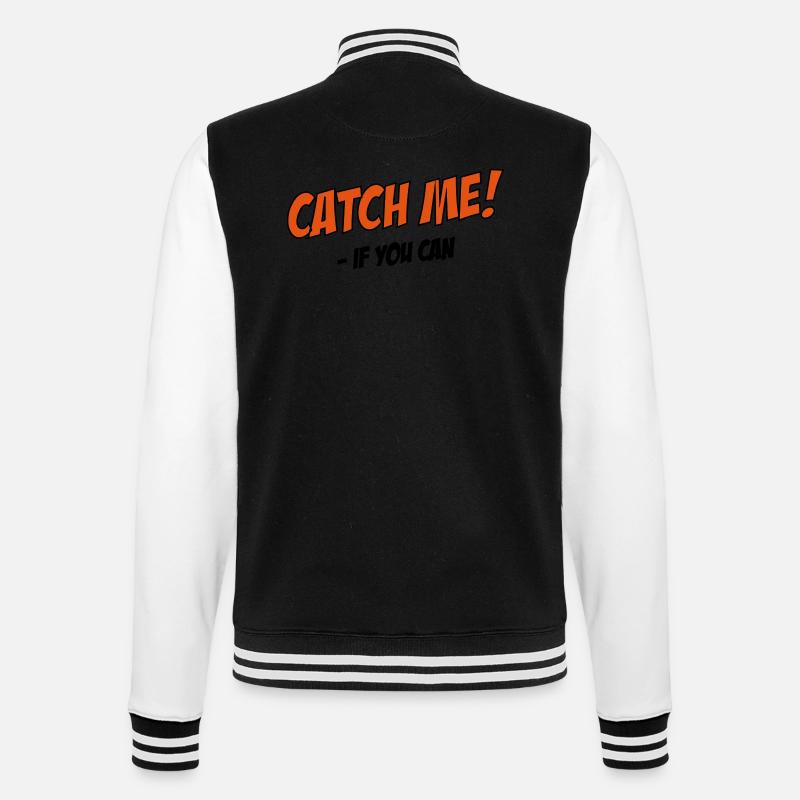 run - College Sweat Jacket - black/white
