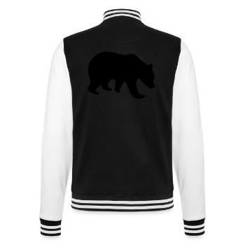 Teddybär Figur tragen sopportare - College-Sweatjacke - Schwarz/Weiß - Hinten - Marisol (170cm)