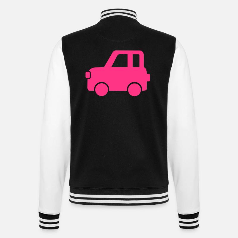 Auto - College-Sweatjacke - Schwarz/Weiß