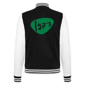 1973 - College Sweat Jacket - black/white - Back - Marisol (170cm)