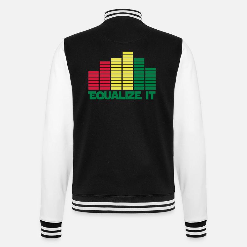 equalize it sound - College-Sweatjacke - Schwarz/Weiß