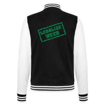Legalize weed - College Sweat Jacket - black/white - Back - Marisol (170cm)