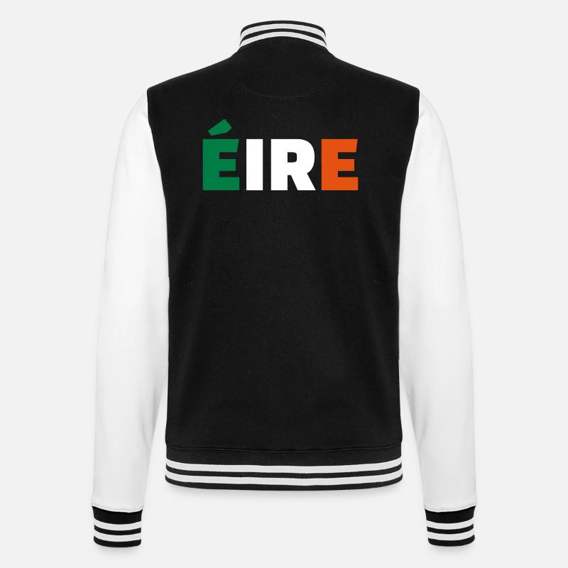 Eire - College Sweat Jacket - black/white