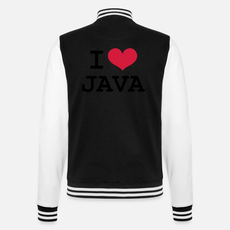 I Love Java - Veste Teddy - noir/blanc