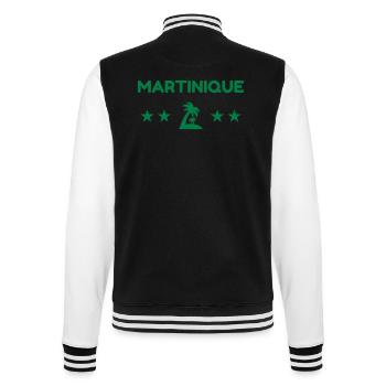 martinique / 972 / Frankreich / Karibik - College-Sweatjacke - Schwarz/Weiß - Hinten - Marisol (170cm)