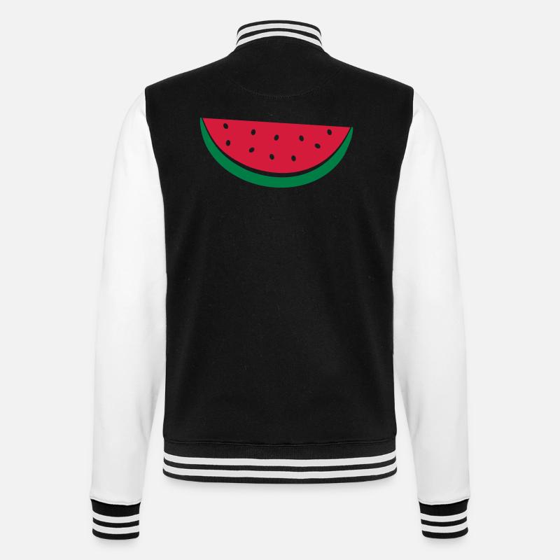 Melonen Scheibe Design - College-Sweatjacke - Schwarz/Weiß