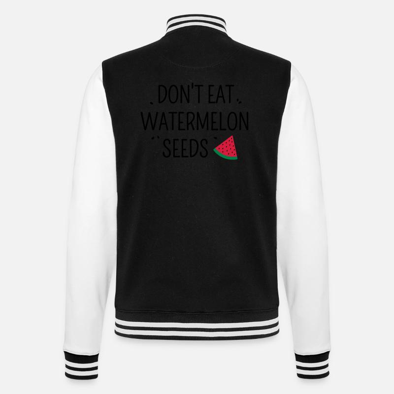Watermelon Seeds Schwangerschaft - College-Sweatjacke - Schwarz/Weiß