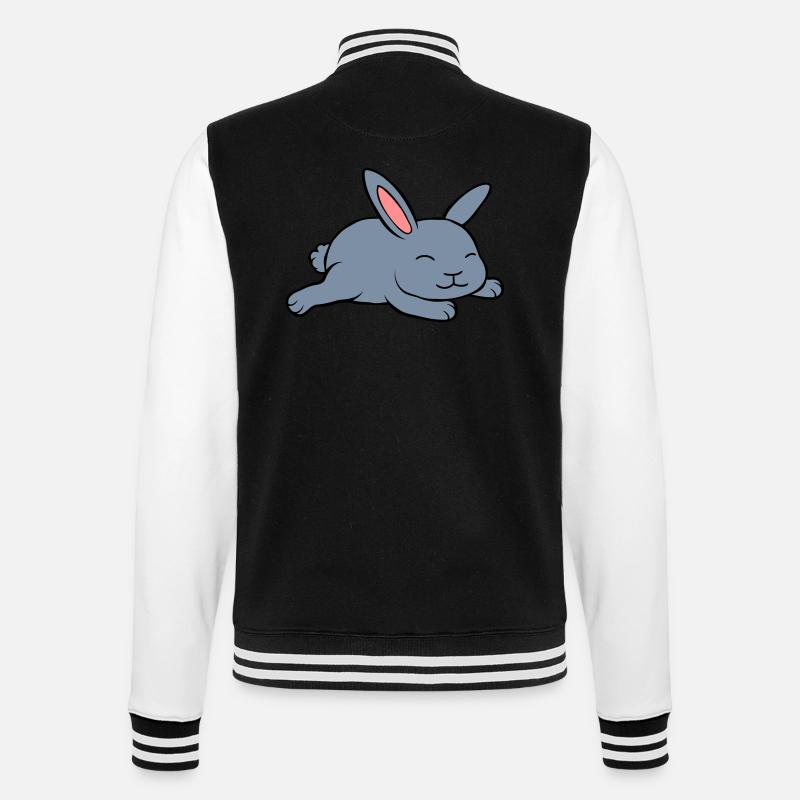 Kleiner süßer Hase - College-Sweatjacke - Schwarz/Weiß