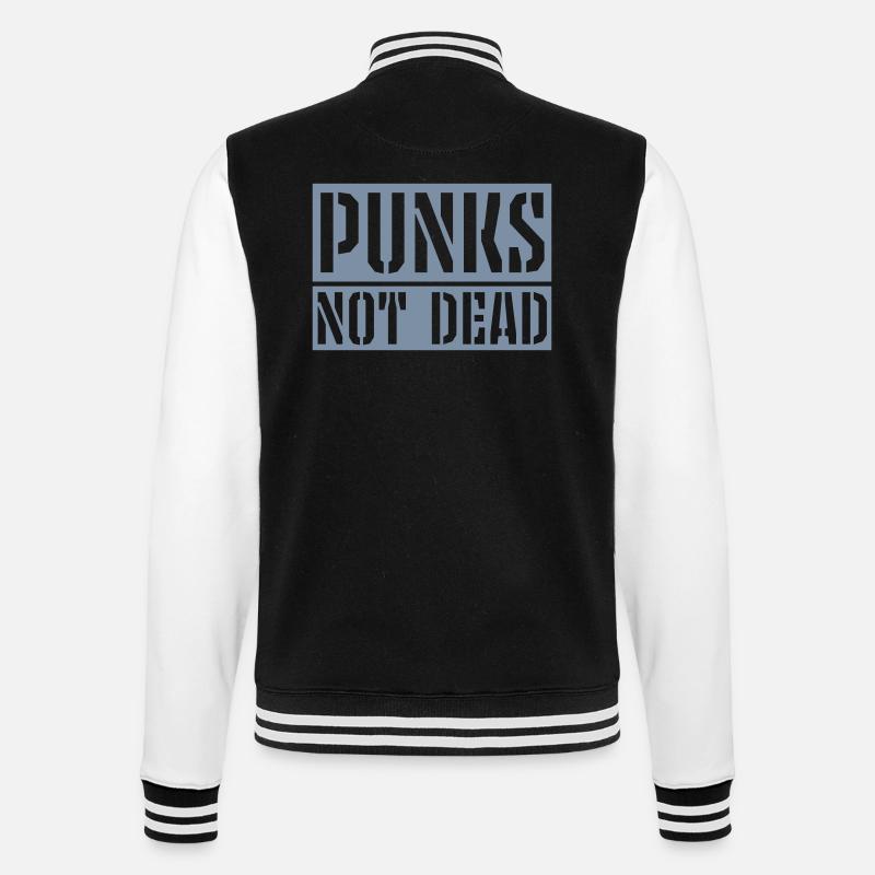 punks not dead Zitat - College-Sweatjacke - Schwarz/Weiß