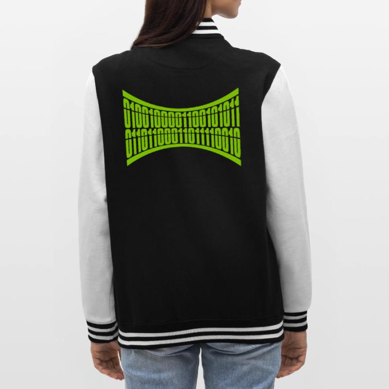 Binary Code Program Language College Sweat Jacket