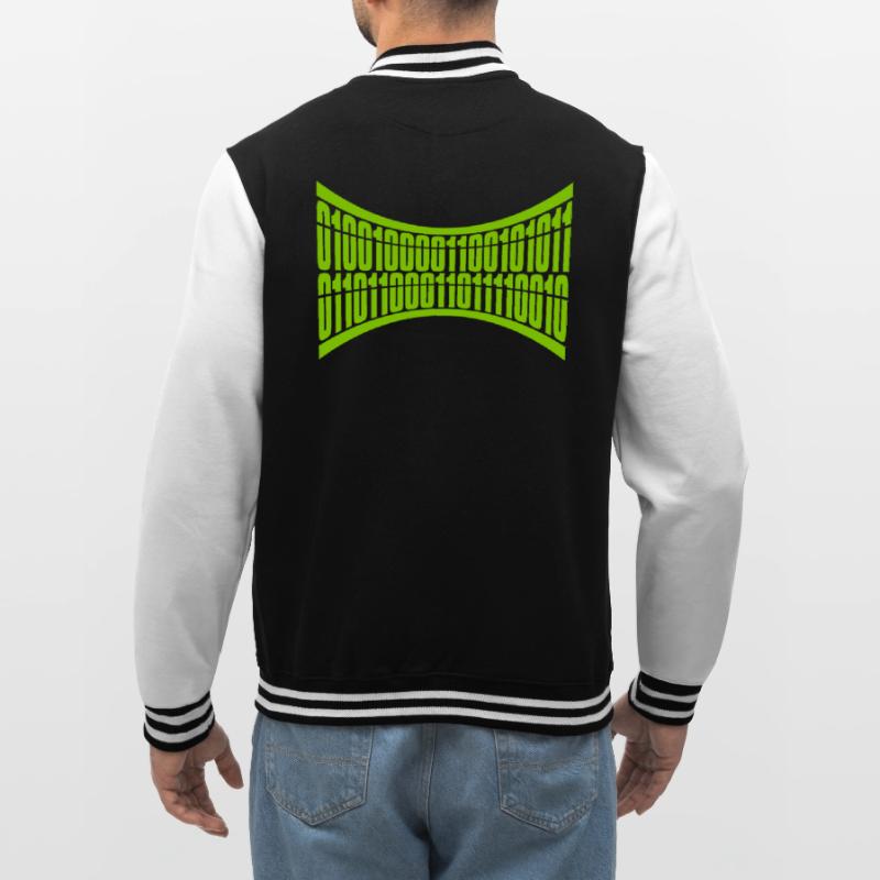 Binary Code Program Language College Sweat Jacket