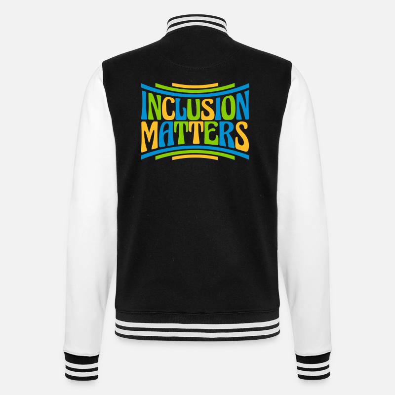 L’inclusion compte Citation du logo - Veste Teddy - noir/blanc