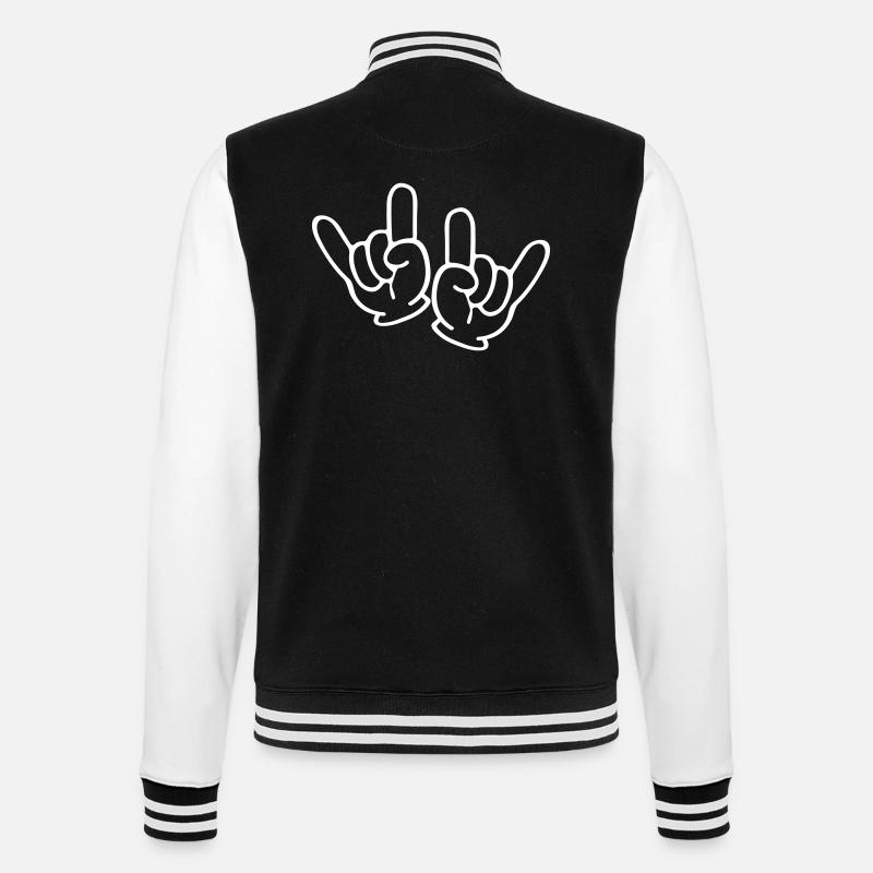 Main de roche 2 - Veste Teddy - noir/blanc