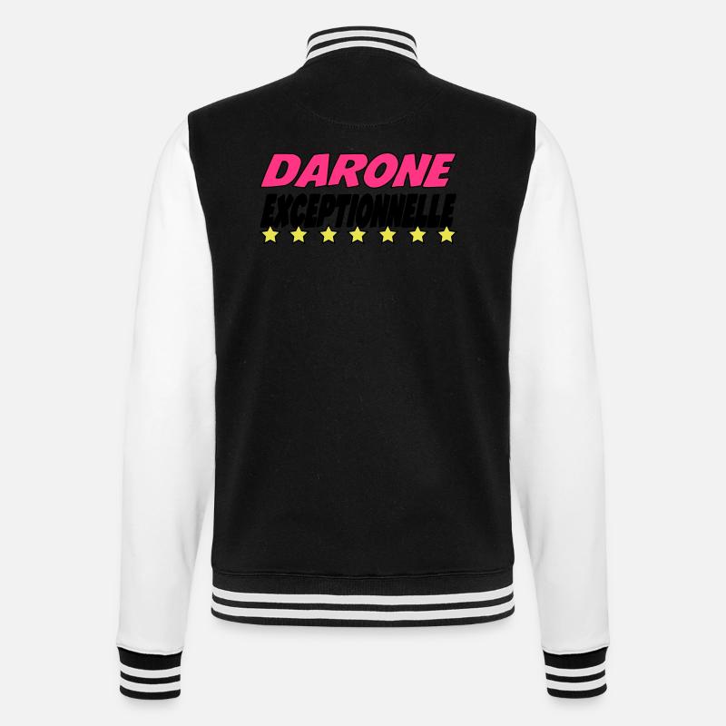 DARONE außergewöhnlich - College-Sweatjacke - Schwarz/Weiß