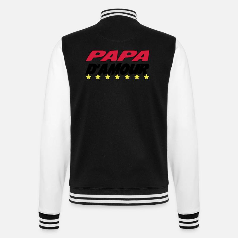 LIEBE PAPA - College-Sweatjacke - Schwarz/Weiß