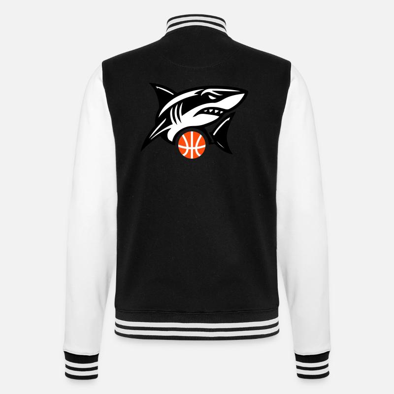 Requin basketball équipe - Veste Teddy - noir/blanc