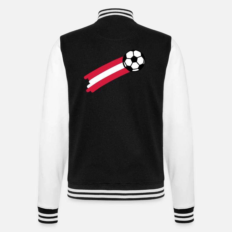 austria_flag - College Sweat Jacket - black/white