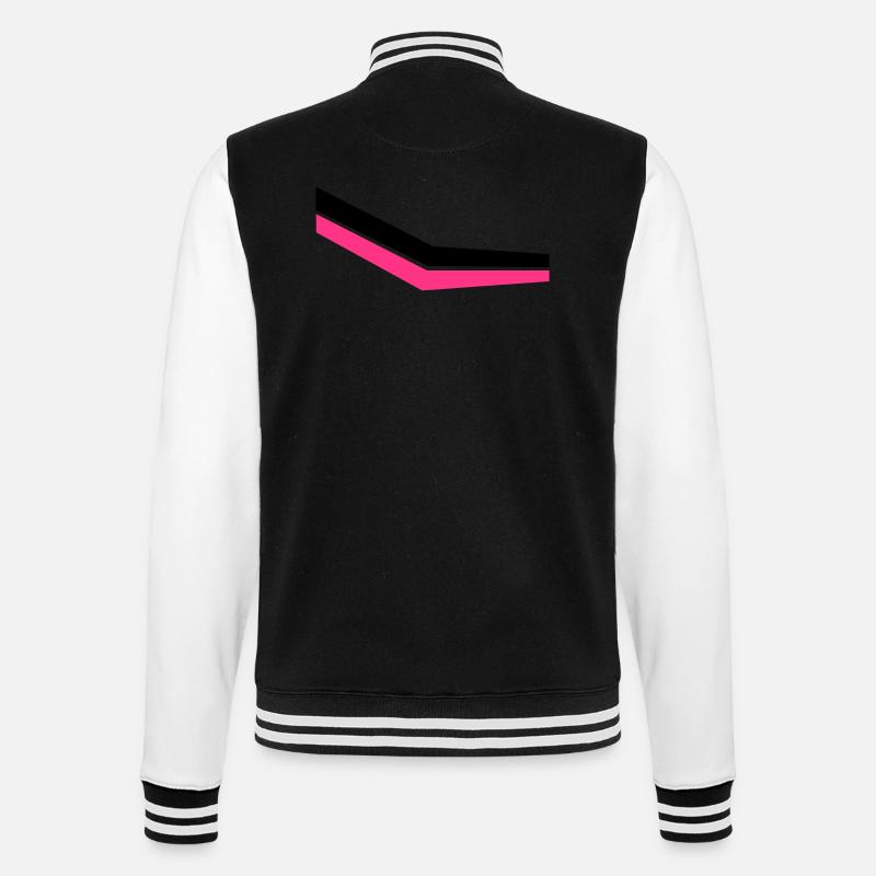 streifen - College-Sweatjacke - Schwarz/Weiß