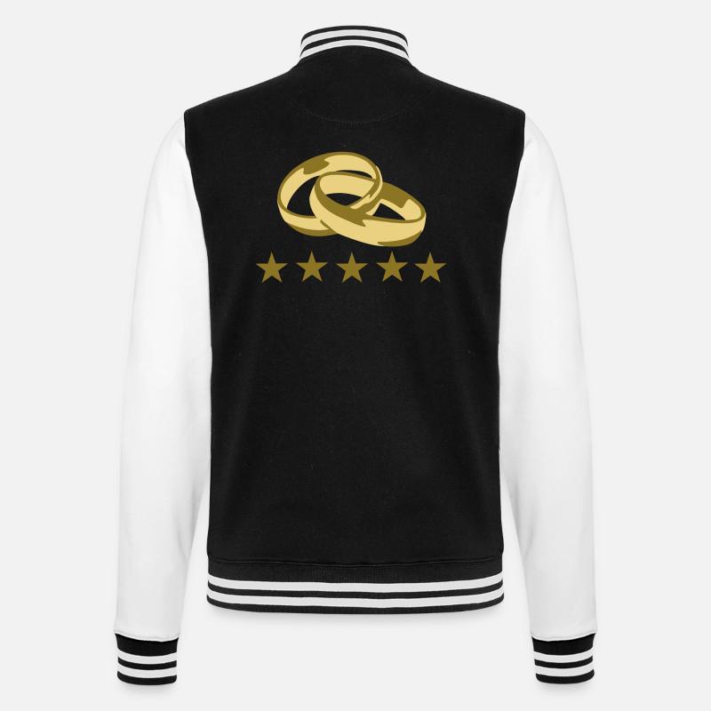 Eheringe - College-Sweatjacke - Schwarz/Weiß