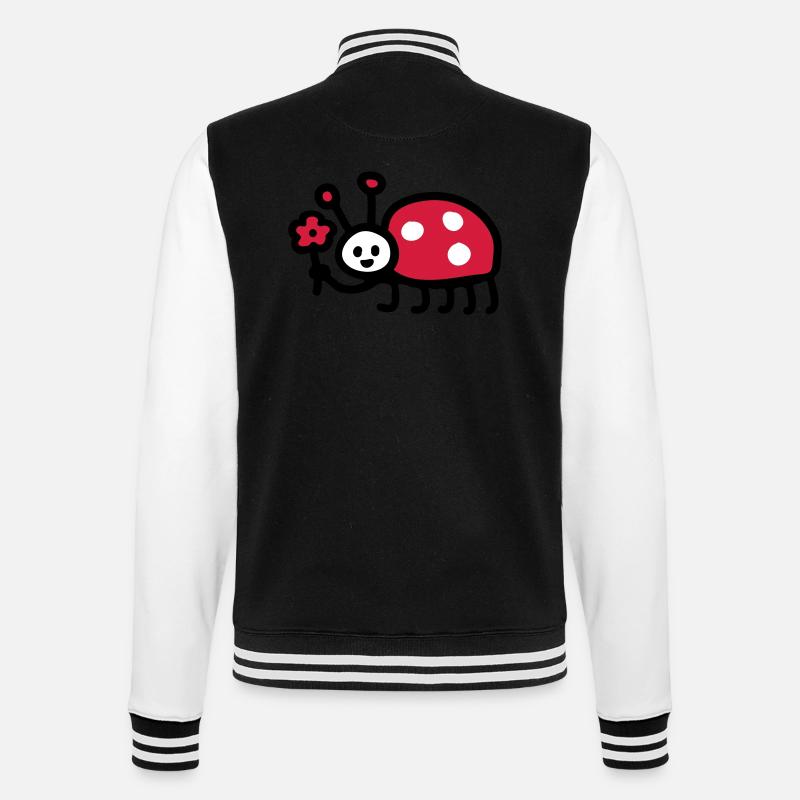 Ladybug - Flower 3 - College Sweat Jacket - black/white