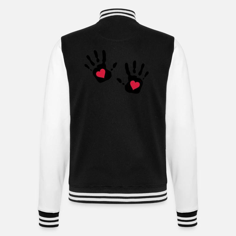 heartcutout2_2c - College-Sweatjacke - Schwarz/Weiß