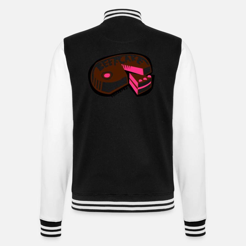 beefcake - College Sweat Jacket - black/white