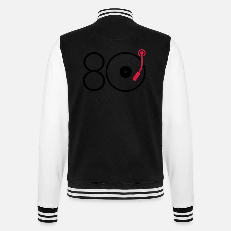 Musik der 80er - College-Sweatjacke - Schwarz/Weiß