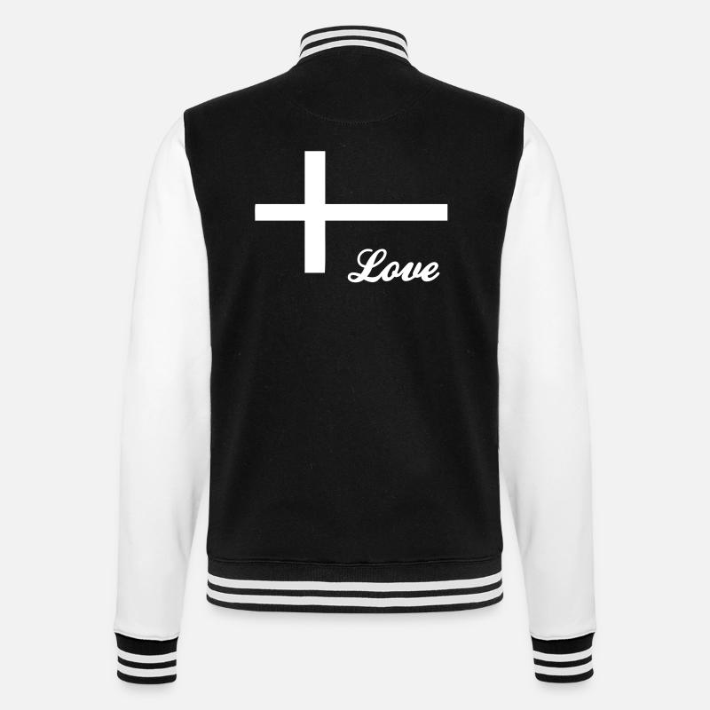 Love Denmark Danmark Daenemark - College Sweat Jacket - black/white