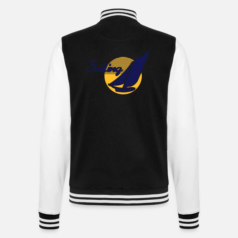 Sailing - College-Sweatjacke - Schwarz/Weiß