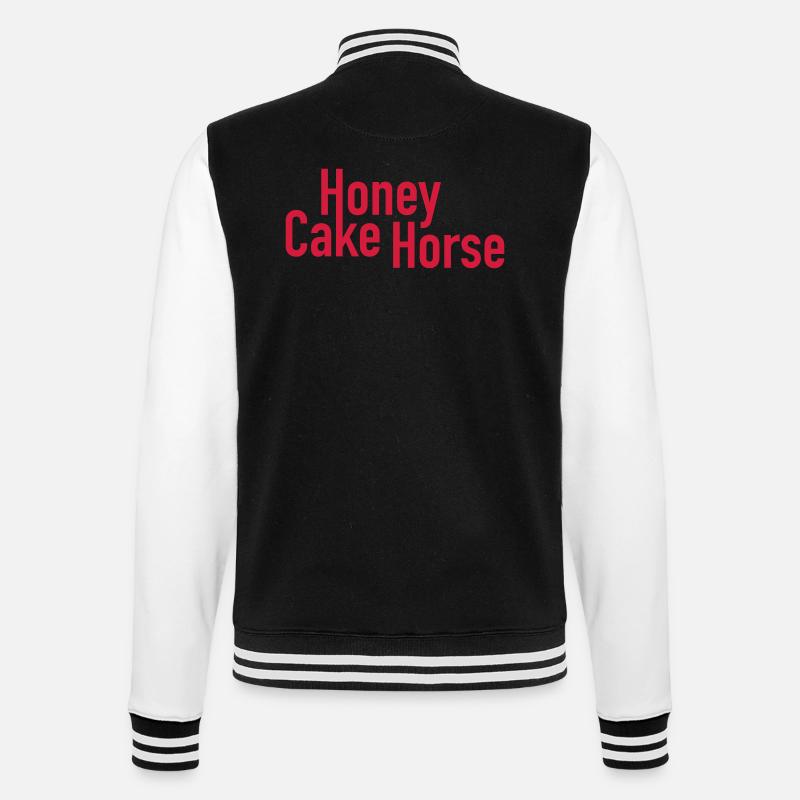 Honigkuchenpferd - College-Sweatjacke - Schwarz/Weiß
