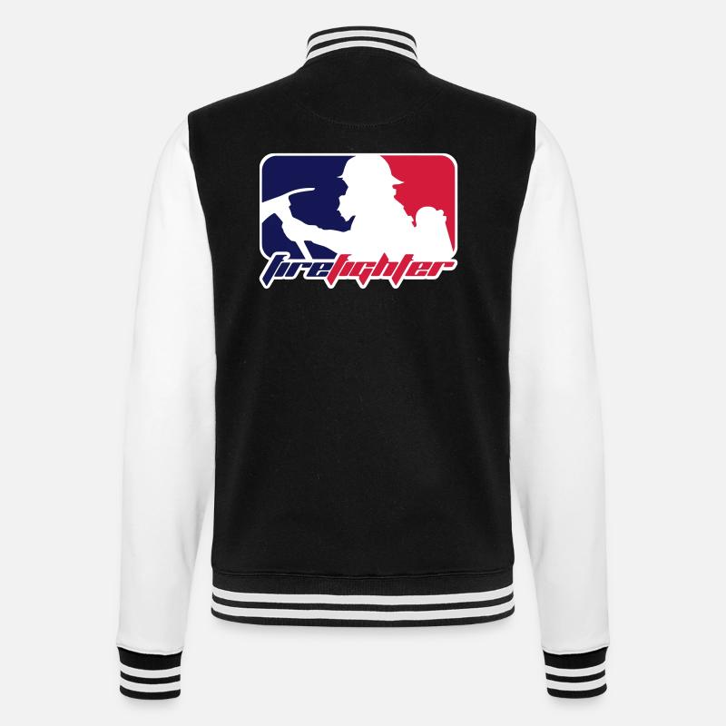 firefighter - College Sweat Jacket - black/white