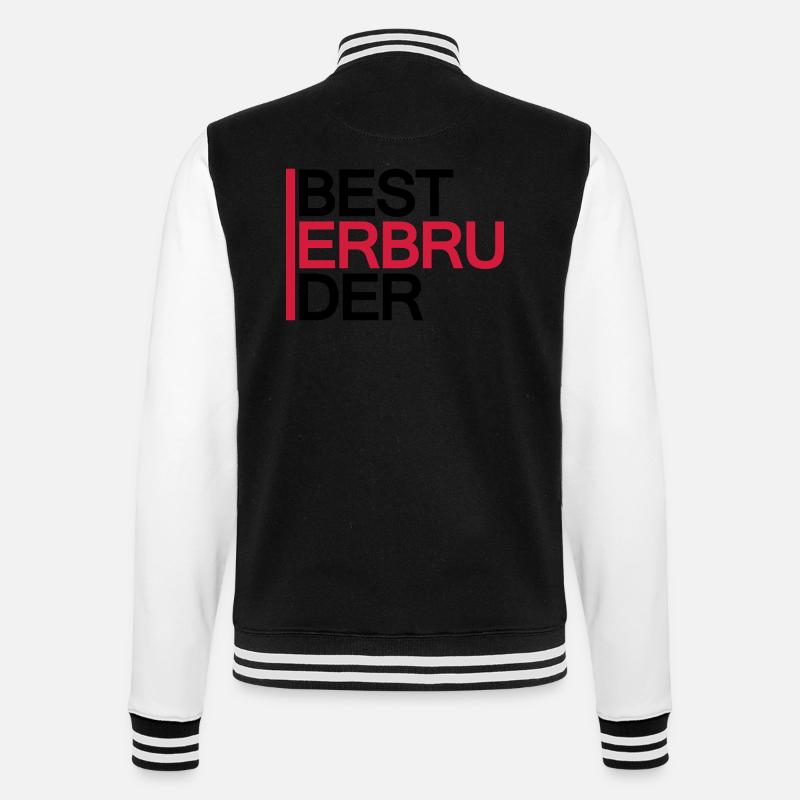 Best Brother - College Sweat Jacket - black/white