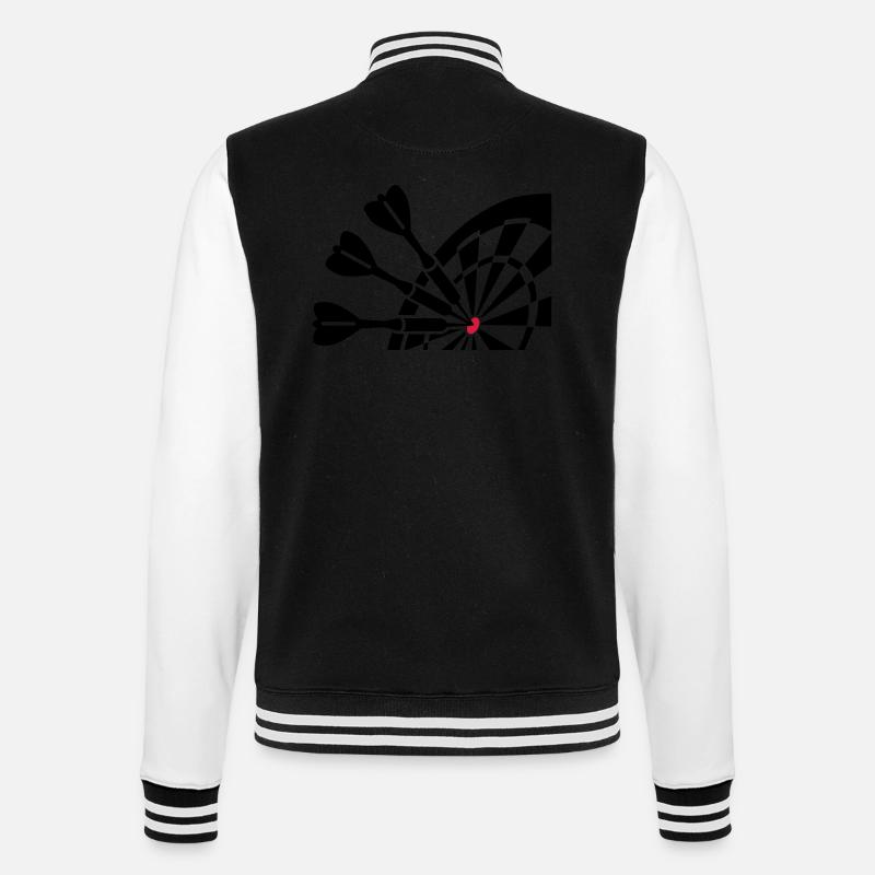 Darts - College-Sweatjacke - Schwarz/Weiß