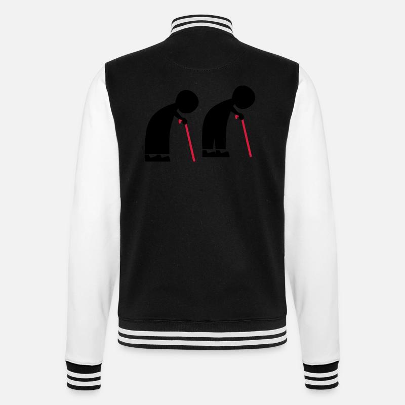 alte leute - College-Sweatjacke - Schwarz/Weiß