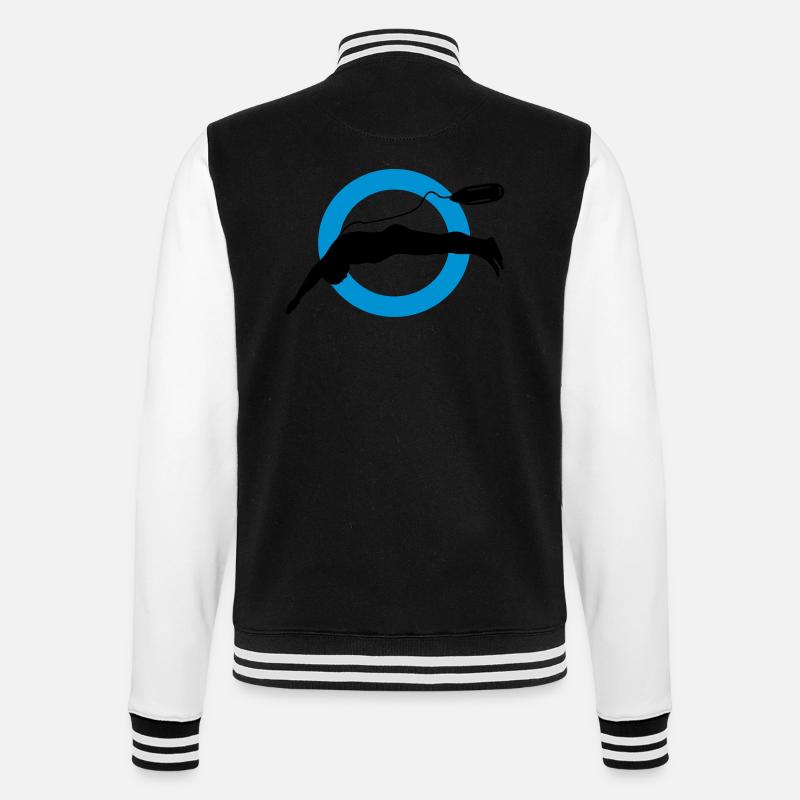 Rettungsschwimmer - College-Sweatjacke - Schwarz/Weiß