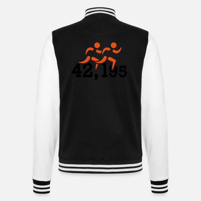 Marathon - College Sweat Jacket - black/white