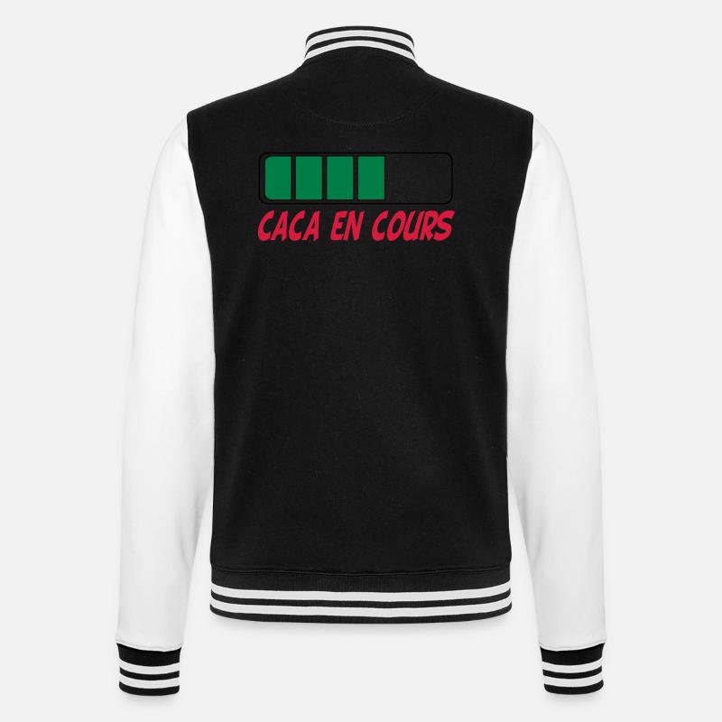 Caca en cours - College-Sweatjacke - Schwarz/Weiß