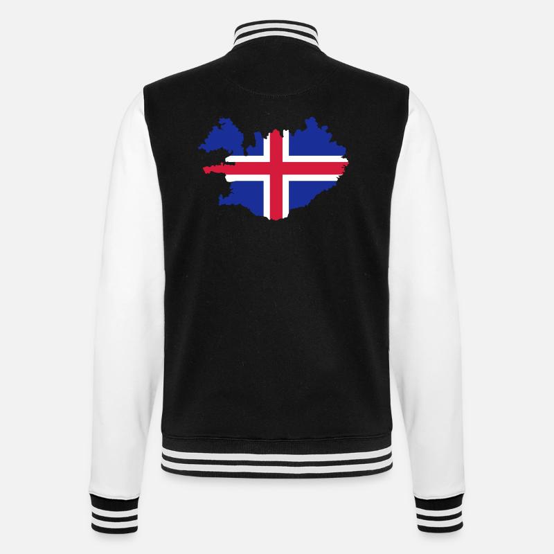 Island - College-Sweatjacke - Schwarz/Weiß