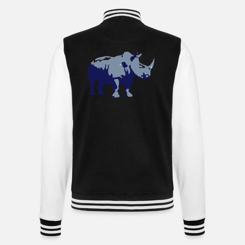 rhinoceros - College-Sweatjacke - Schwarz/Weiß