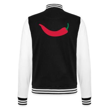 Chili, Chilischote - College-Sweatjacke - Schwarz/Weiß - Hinten - Marisol (170cm)