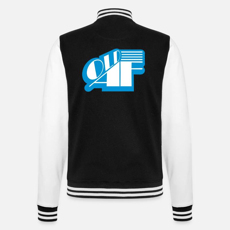 old AF Text Logo - College Sweat Jacket - black/white